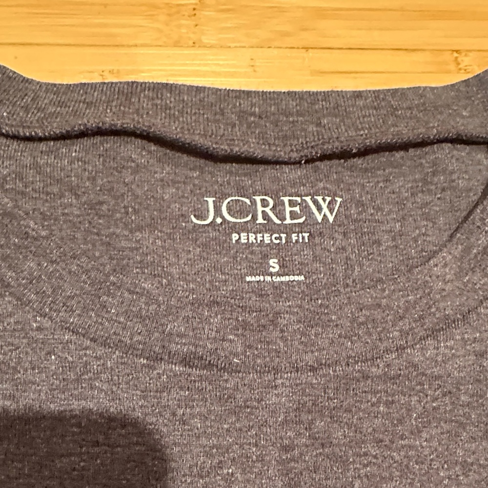 J. Crew Charcoal Long Sleeve Shirt with Button Accents - Picture 2 of 4